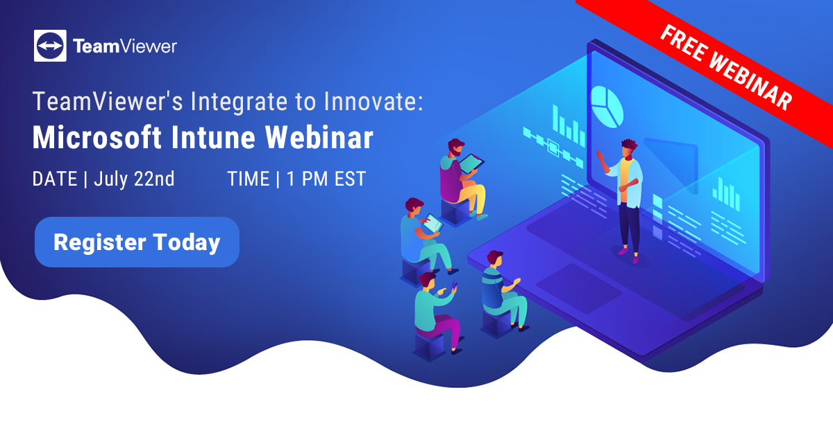 TeamViewer's tweet photo. Do you want to learn the great benefits of integrating your Microsoft Intune program with TeamViewer? Then join us today at 1PM EST on our Integrate to Innovate webinar!  👉https://t.co/vjUc6sx1re  #webinar #TeamViewerIntegration #MicrosoftIntune https://t.co/2D4DcQAUoO