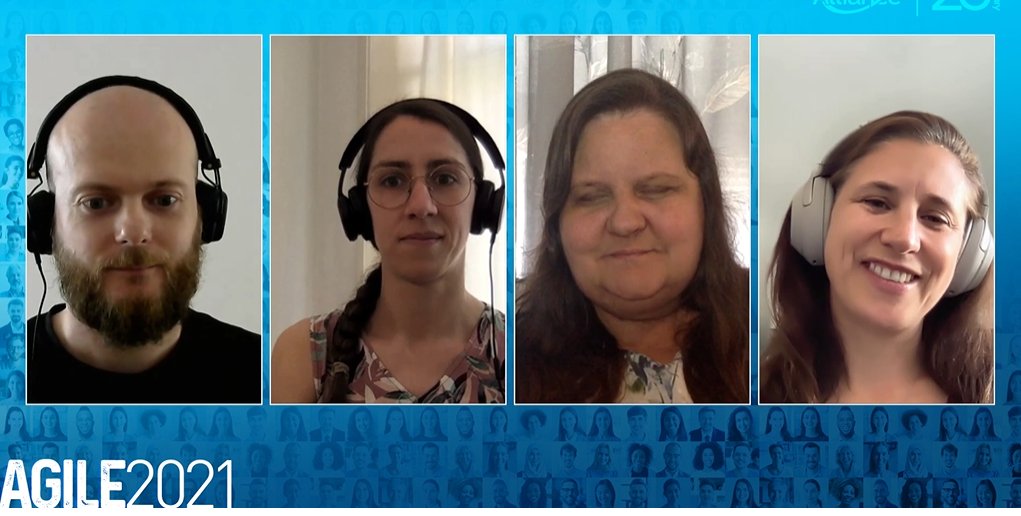 dozylocal's tweet image. Loving a panel of ONLY ladies :)  #Agile2021 [Talking about #EnsembleTesting @lperold