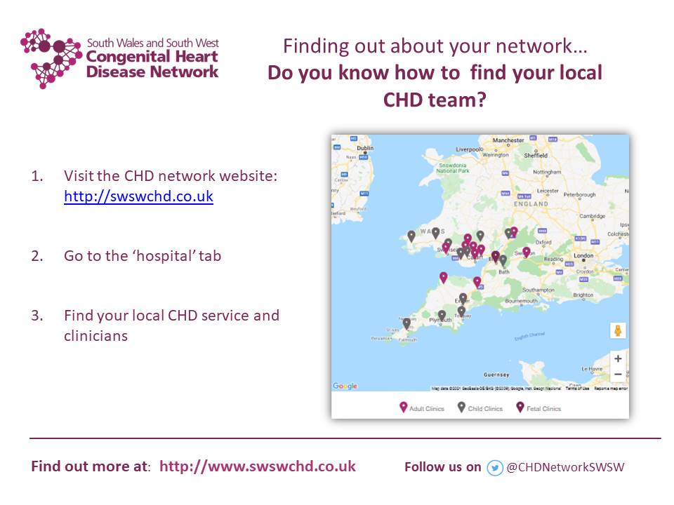 The @CHDNetworkSWSW support cardiac patients from birth through to adulthood on their life-long cardiac journey, as well as their families and the staff who are involved in #CHD care across South Wales and the South West! #workingtogether #RegionalNetworking #support