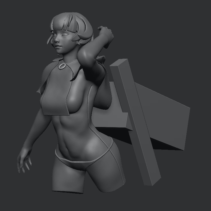 3Dbenkyou's tweet photo. wip　　メカニック感入れながらつくってる途中のフィギュア
＃Zbrush https://t.co/4Z9HiPp0FP