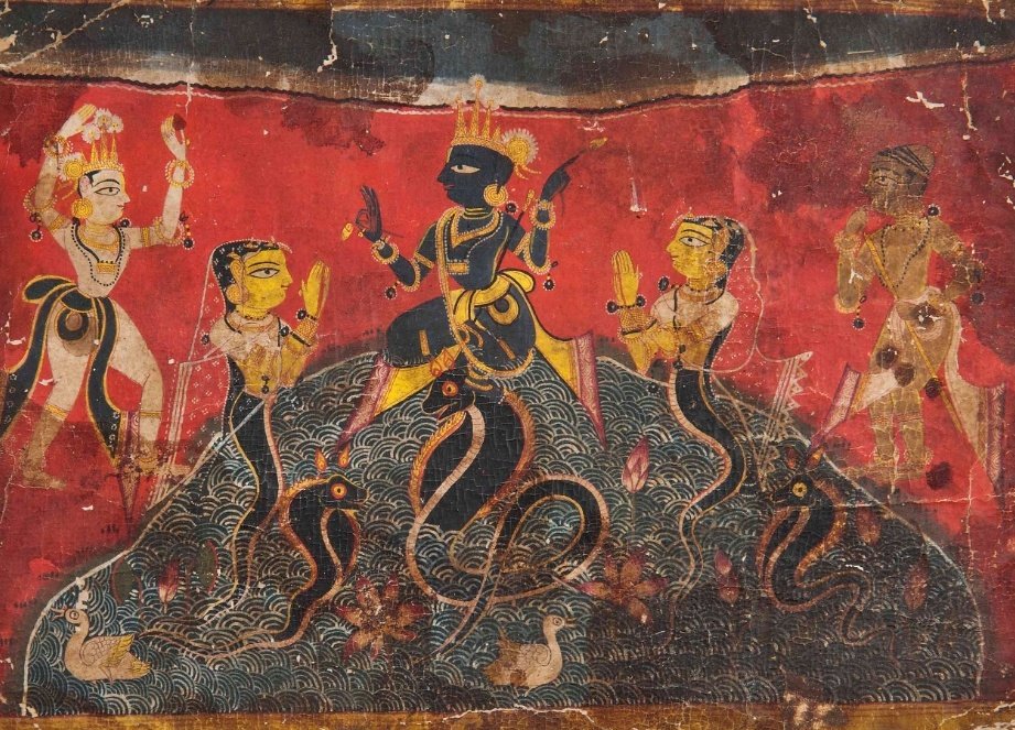KRISHNA SUBDUES THE SERPENT KING KALIYA
NORTH INDIA, MID-16TH CENTURY
#artIndia