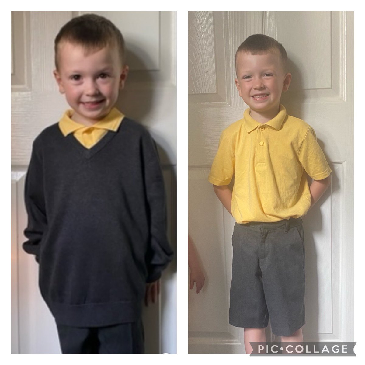 Sjjacko87's tweet photo. First and last day of reception. Thank you @MissBennett22, Mrs Pritchard and Mrs Moore's for looking after him @mesne_lea https://t.co/LU7jUvDaPF