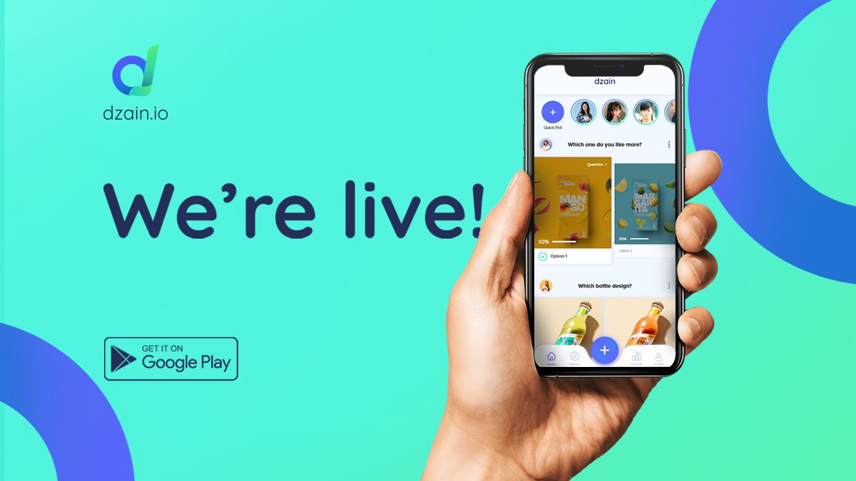dzain_io's tweet photo. We’re live for #Android users!
🔹 Test your designs and get real-time feedback
🔸 Vote and make your opinions heard
Download dzain here: https://t.co/QX9kXsQgzb

#Polls #pollingapp https://t.co/NEWyZfjKhH