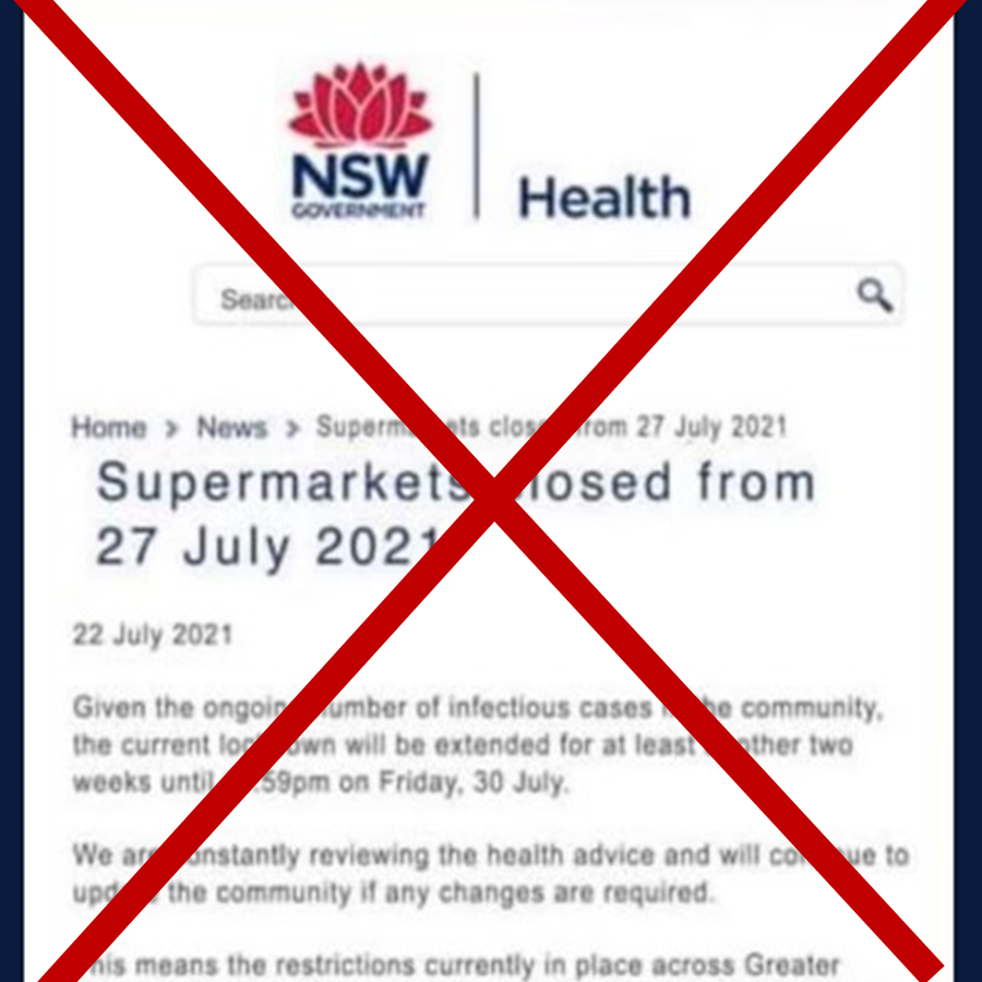 NSW Health is aware of incorrect public health advice circulating in the community and on social media regarding Greater Sydney restrictions. Please use trusted and credible sources of information. Visit: nsw.gov.au/covid-19/rules…