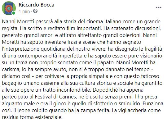 Quant'è bello sfottere Nanni Moretti. #festivaldecannes2021