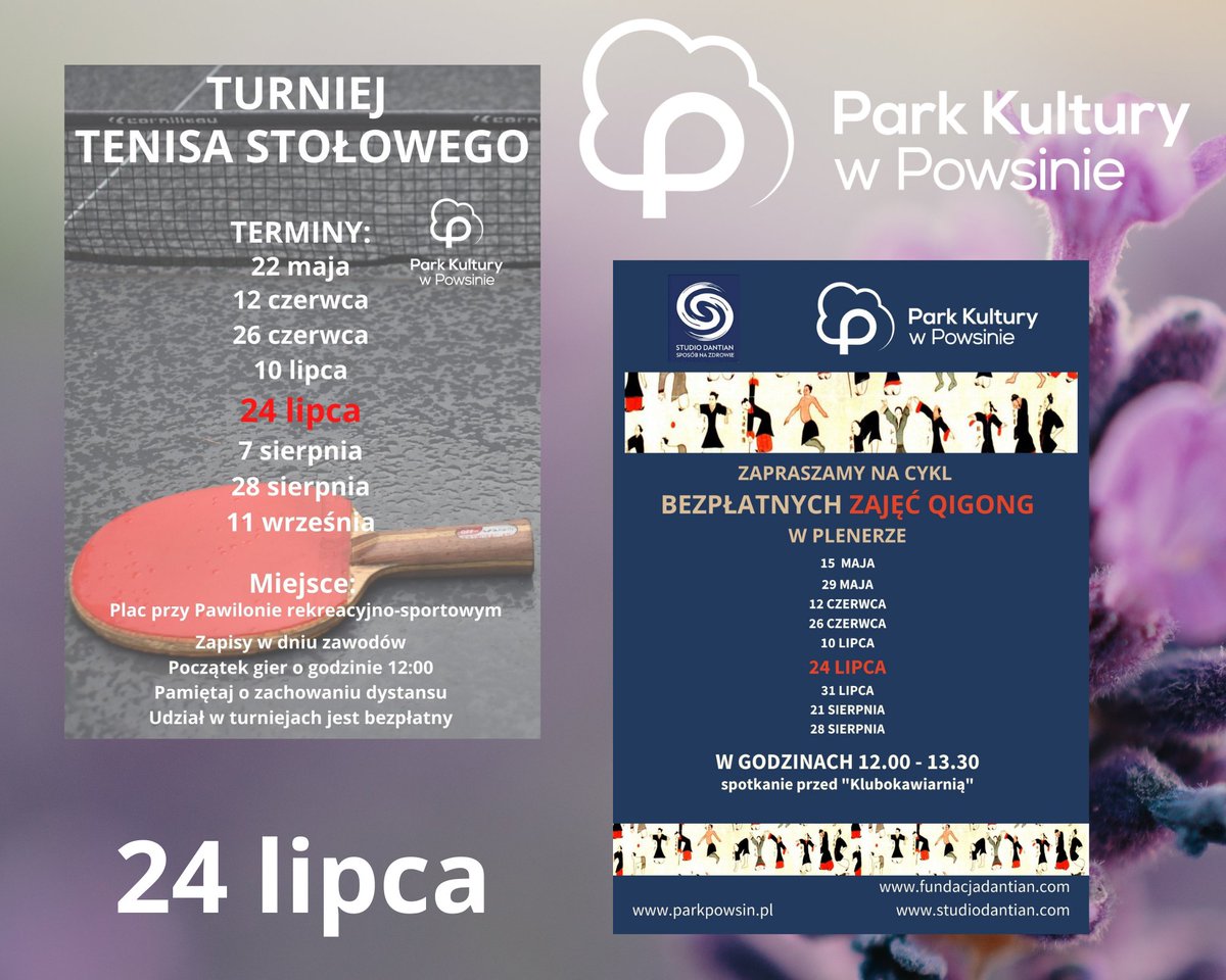 parkpowsin's tweet photo. Zapraszamy do odwiedzenia Park Kultury w Powsinie w weekend🙂
Więcej informacji o nadchodzących wydarzeniach👇
https://t.co/348dYIIaUd https://t.co/EGMmYMSwg4