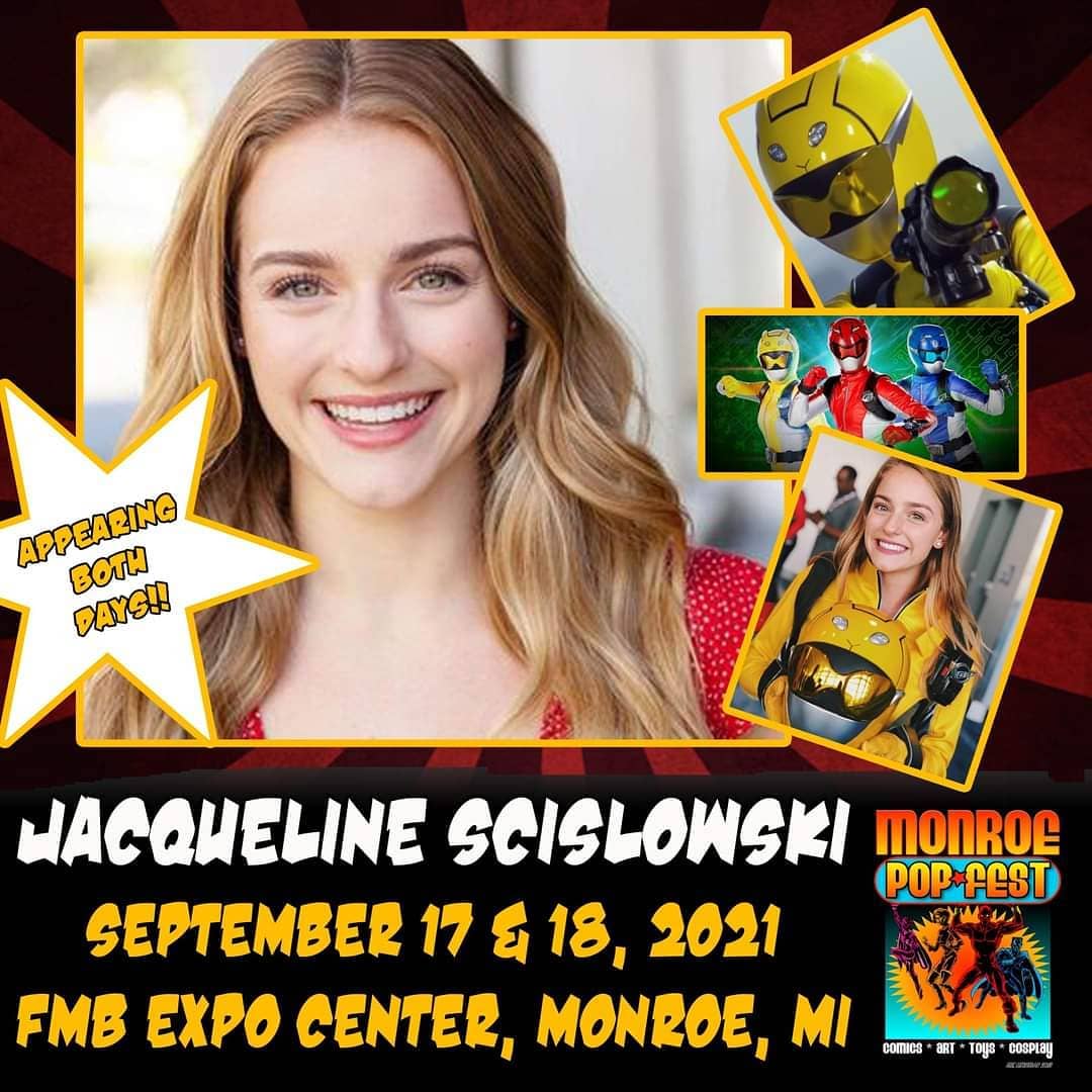 beast_morphers's tweet photo. Fantastic announcement Jacqueline Scislowski (jackie) @Jscislowski  will be a guest at the 9th annual 2021 Allen Chevrolet-Cadillac Monroe Pop Fest ( Formerly The Monroe Comic-Con @MonroePopFest ) September 18, 2021 at The FMB Expo Center in Monroe, Michigan! #yellowranger #RT https://t.co/xsTf3yrfL2