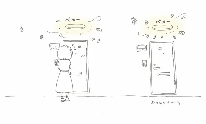 毎晩の虫チェックが日課になりつつあります。
ささっと入らないと、家に虫が入ってきてしまいます。

翌朝にはみんな飛んでいなくなります 