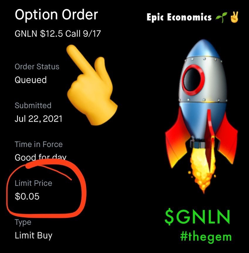 ManikMind's tweet photo. $GNLN Blastoff. π#tradingoptions #calloptions #marijuanamovement #cannabisreform #stocktwits #investing #nft #epiceconomics π±βοΈ#thegem #gnln #kshb #megamerger #amazonofweed #intellectualproperty #precisionstrategy #premium https://t.co/gNZ0zXZ5Ms