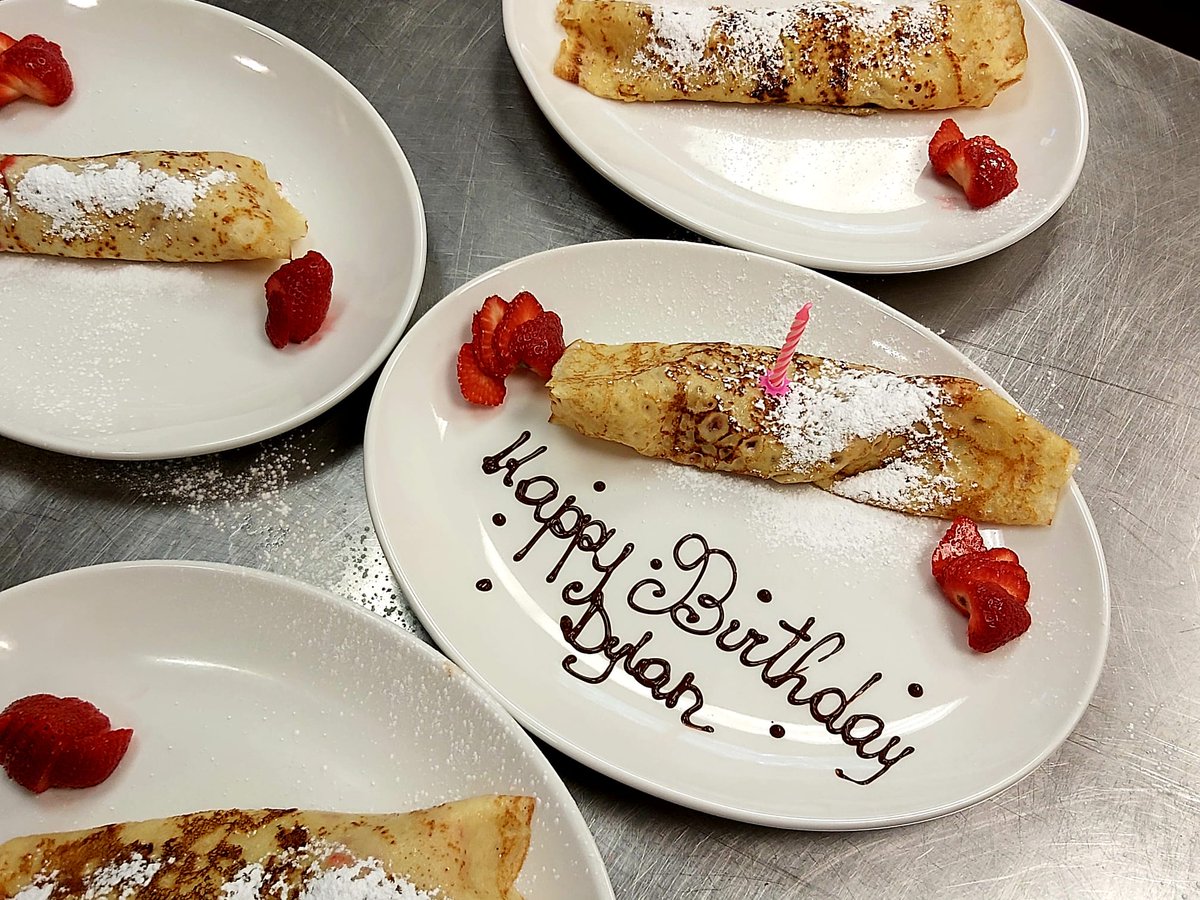 CareTradeUK's tweet photo. More #birthday celebrations in the #workingkitchen #theautismproject #HappyBirthday Dylan. #Pancakes with homemade #strawberrysorbet 🤩 #getautismworking #employmentskills #funtimes #employability #cateringskills #autism #Neurodiversity https://t.co/saUrix4eSG
