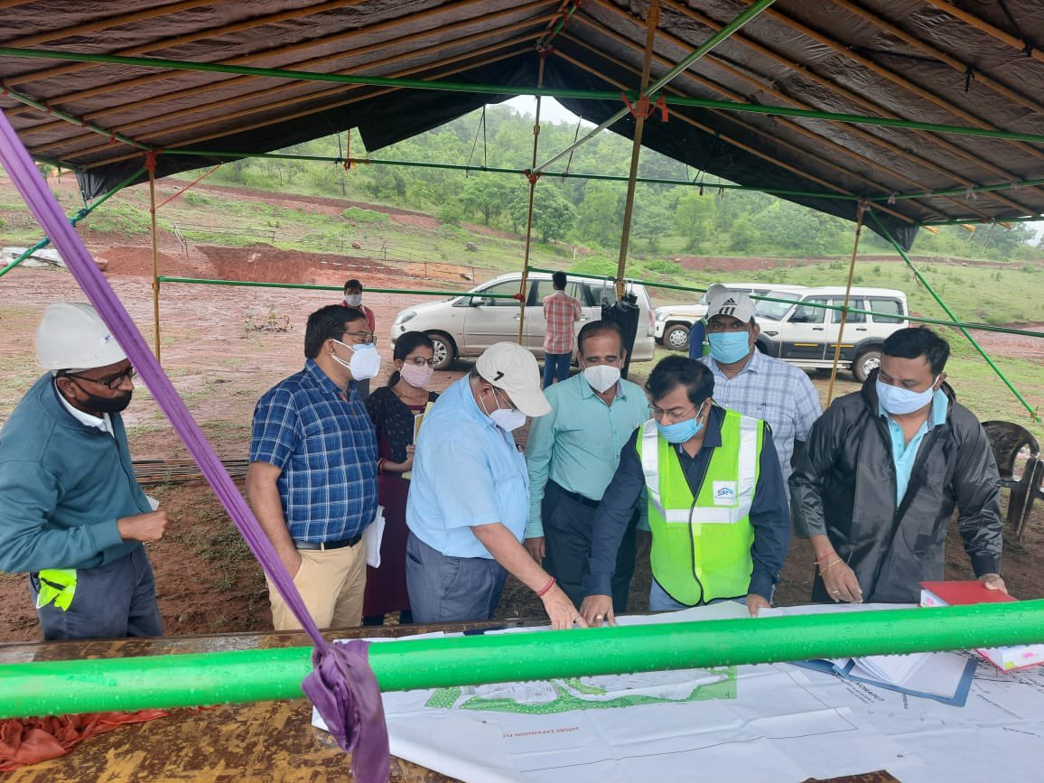 Er Gouranga Sahu, Chief Engineer, Buildings reviewed the progress of the ongoing foundation work by <a href="/PWD_Koraput/">PWD Koraput</a> for a 650 bedded teaching hospital at Saheed Laxman Nayak Medical College &amp; Hospital, Koraput under <a href="/MoSarkar5T/">MoSarkar 5T</a>. Work is being expedited to complete by August 2023.