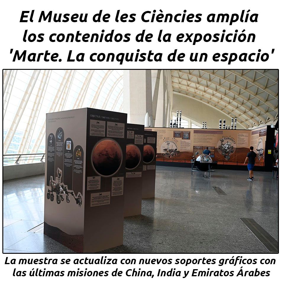 hosteleriaenvlc's tweet photo. EL MUSEU DE LES CIÈNCIES AMPLÍA LOS CONTENIDOS DE LA EXPOSICIÓN "MARTE. LA CONQUISTA DE UN ESPACIO"

https://t.co/aAB38YIOji

@CACiencies #Cac #MuseodelasCiencias #CiudadArtesCiencias #CACiencies #CiudaddelasArtesylasCiencias #HosteleriaEnValencia #MarteLaConquistaDelEspacio https://t.co/v3LRBeDxxY