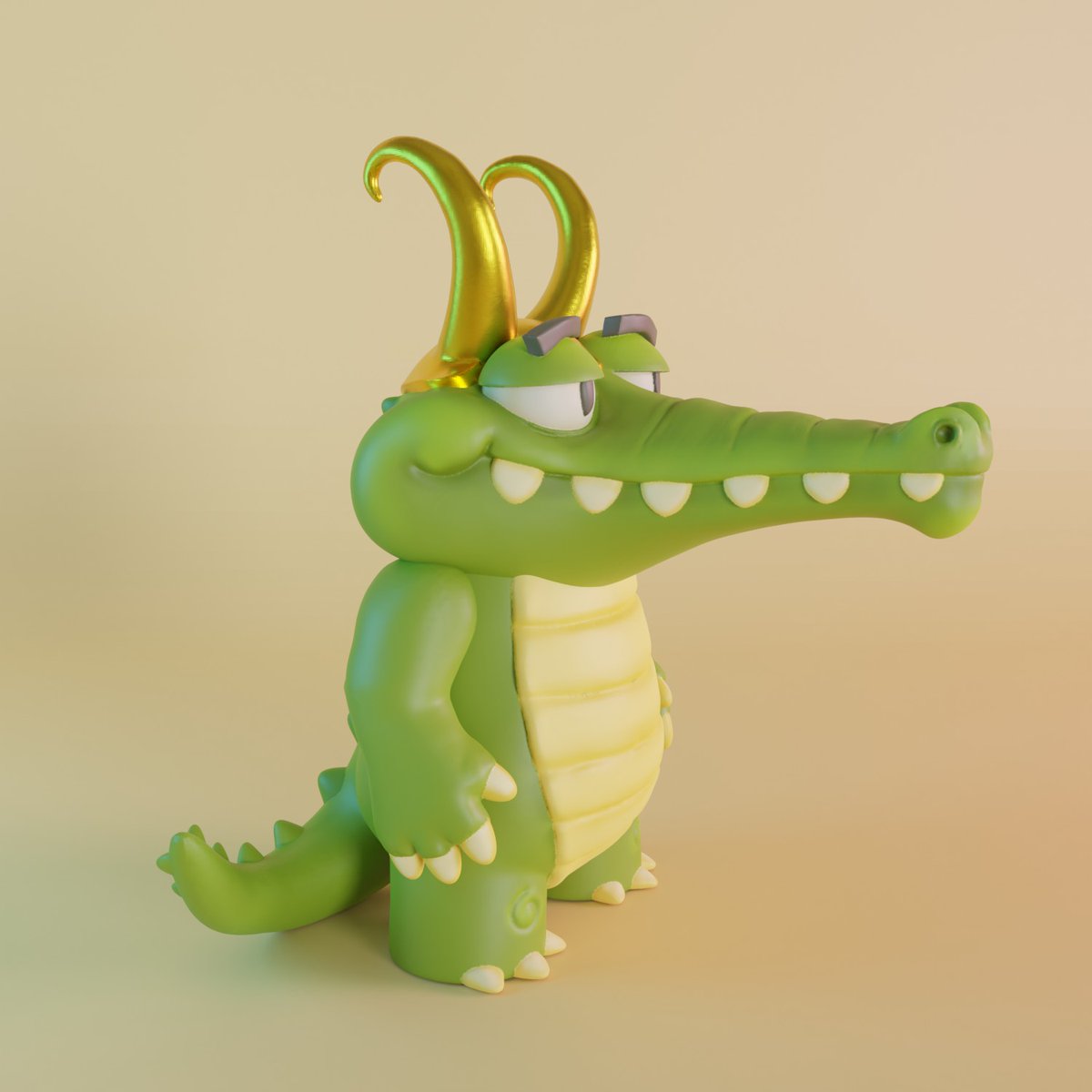 🐊 Get this Adorable 3D Printable Alligator Loki Fan Art!
💡 Designed by @tridimagina 
💜 STL file: bit.ly/3wYlbpM