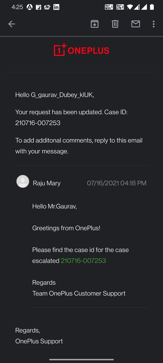 grv_optimatic's tweet photo. @OnePlus_IN @OnePlus_Support 
I have been cheated of either scam or misinformation from OnePlus support and Servify.
I initiated cancellation of a plan which I purachsed through OnePlus care app.
But after three weeks of duping OnePlus finally told me that it can't be cancelled. https://t.co/K8kLNynXMp