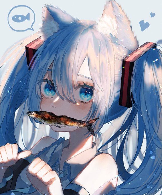 愛猫ミクイラストオーダー ねこみみ #初音ミク #初音ミクイラスト #猫の日 #にゃん