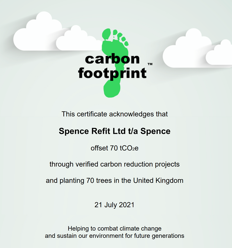 spenceltd's tweet photo. We are pleased to say that here at Spence we have offset our carbon emissions for the third year in a row through various carbon reduction projects and planting trees across the UK #keepingspencegreen #carbonfootprint #sustainability https://t.co/xWZ4CSx9kn
