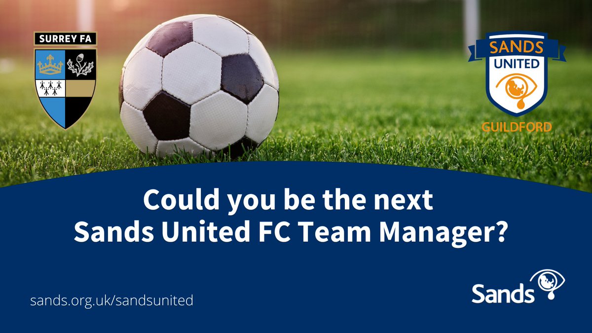 surreyfa's tweet image. We are helping @SandsUK launch a new Sands United team in Guildford to offer grieving dads support through football 💙🧡

The team are now looking for a volunteer manager to help set up the new side.

Find out how to apply: bit.ly/SandsUnited

#ThisIsSurreyFootball