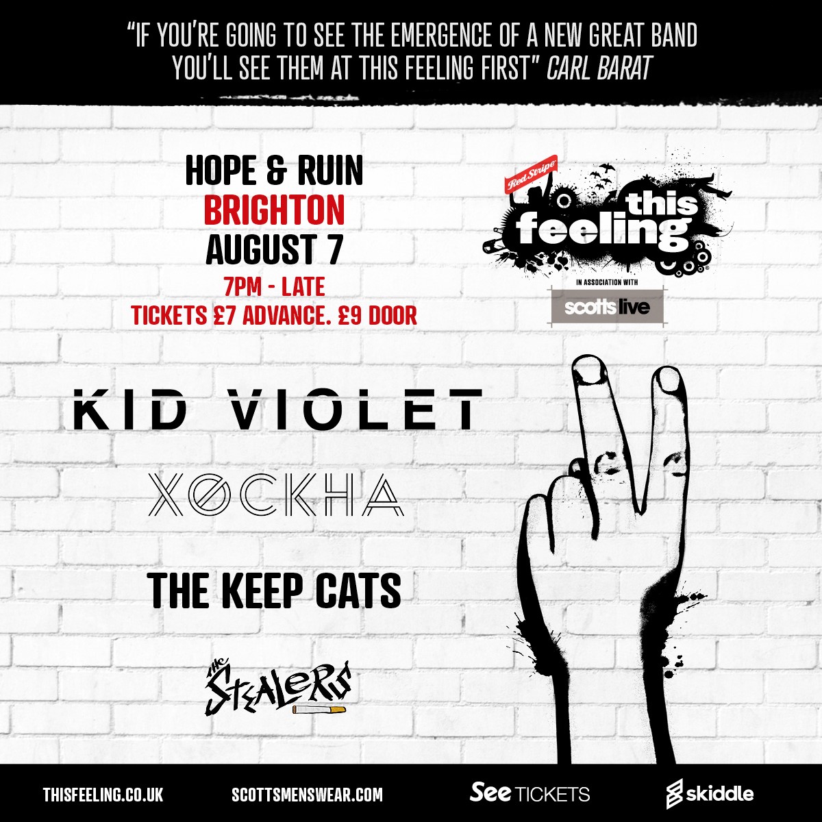 The Hope & Ruin (@thehopeandruin) on Twitter photo . <a href="/This_Feeling/">This Feeling</a> returns on Saturday 7th August with this explosive line up.
“The best club in the UK for future rock & roll stars” Noel Gallagher
<a href="/KidVioletBand/">Kid Violet</a> - Your touring Indie sweethearts
+ <a href="/XOCKHA/">XOCKHA</a> + <a href="/thekeepcats/">The Keep Cats</a> + <a href="/thestealers/">༉</a>
Tickets here: bit.ly/thisfeelingkid . <a href="/This_Feeling/">This Feeling</a> returns on Saturday 7th August with this explosive line up.
“The best club in the UK for future rock & roll stars” Noel Gallagher
<a href="/KidVioletBand/">Kid Violet</a> - Your touring Indie sweethearts
+ <a href="/XOCKHA/">XOCKHA</a> + <a href="/thekeepcats/">The Keep Cats</a> + <a href="/thestealers/">༉</a>
Tickets here: bit.ly/thisfeelingkid