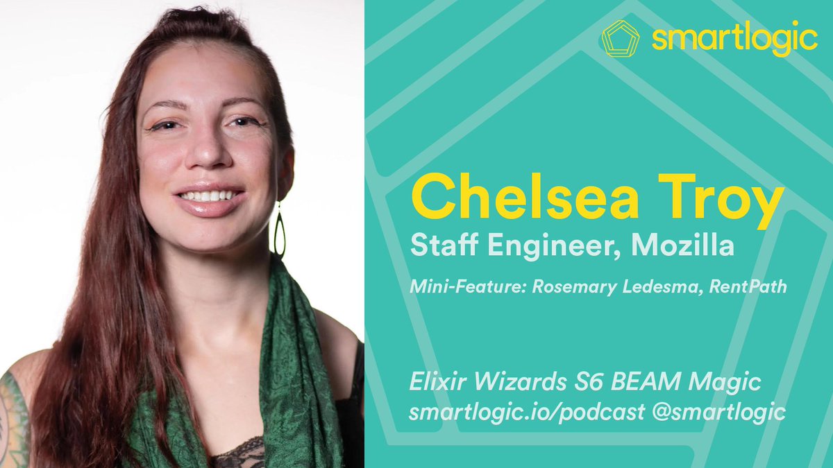 This week on Elixir Wizards: we talk with <a href="/HeyChelseaTroy/">Chelsea Troy @heychelseatroy@social.clawhammer.net</a> about the importance of access and the impact of teaching. Plus: a short interview with Rosemary Ledesma from <a href="/RentPathNetwork/">Rent. Solutions</a>. #elixirlang #myelixirstatus
smr.tl/3isL6kc