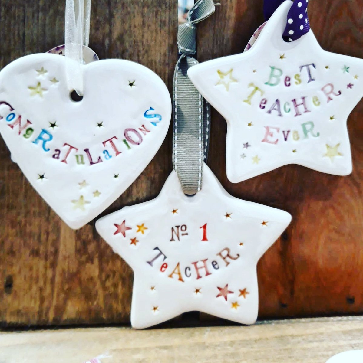 Looking for a last minute #teachergift? We have these #gorgeous hand made hand painted #ceramic stars in our #thepiecehall shop! For your No 1 Teacher or Best Teacher Ever 🌟 and even better they're #MadeInYorkshire ❤️ And why not treat your student to a #Congratulations one too!
