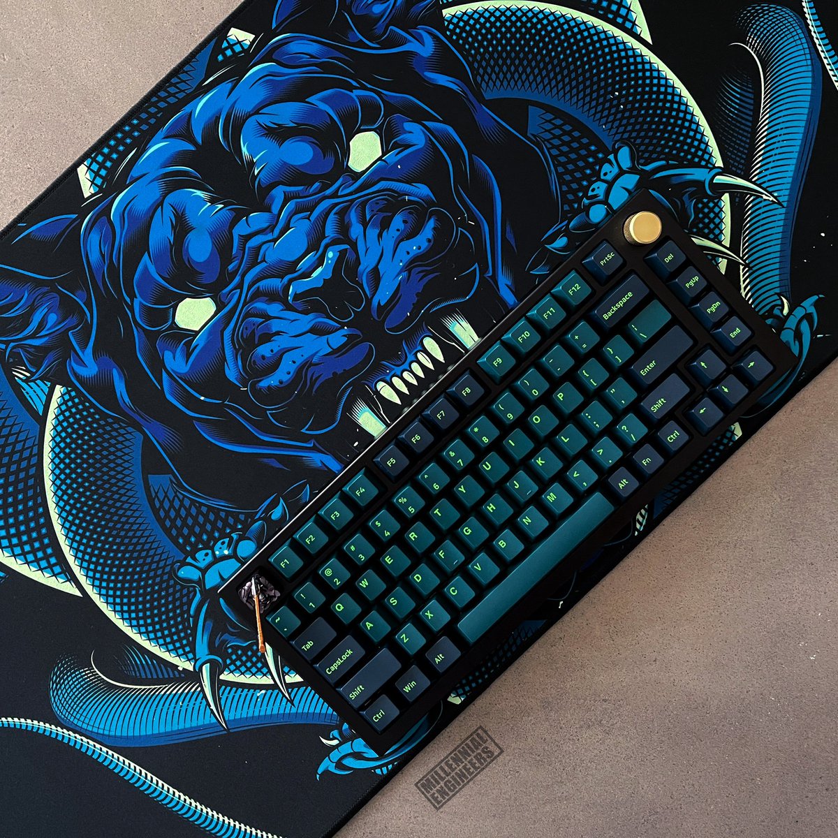 millennialencom's tweet photo. If the keyset is a bait, the mousepad will bite that 🎣
So do you prefer the prey, or the bait?
#millennialengineerscom #mechanicalkeyboards #gmk #rmk #sonar #mousepad #panther #viper #gmmk #matrixcolor #matrix #aesthetic #colorpop #artistic #designinspo #battlestation #storm https://t.co/4HIDDqV1Cf