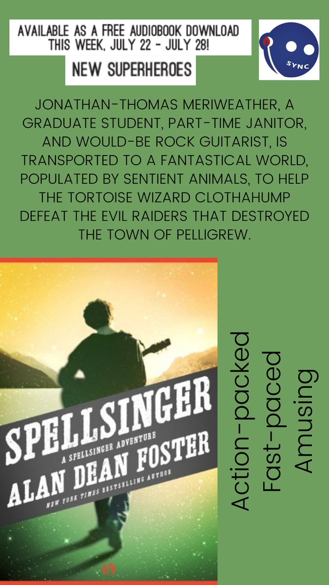 JTCentralLib's tweet image. This week&apos;s theme is “Entertaining Escapades&quot;. You can download these two FREE audiobooks today through next Wednesday from @audiobookSYNC
 and they&apos;re yours to keep for life! #audiobooksync #audiobooksync2021