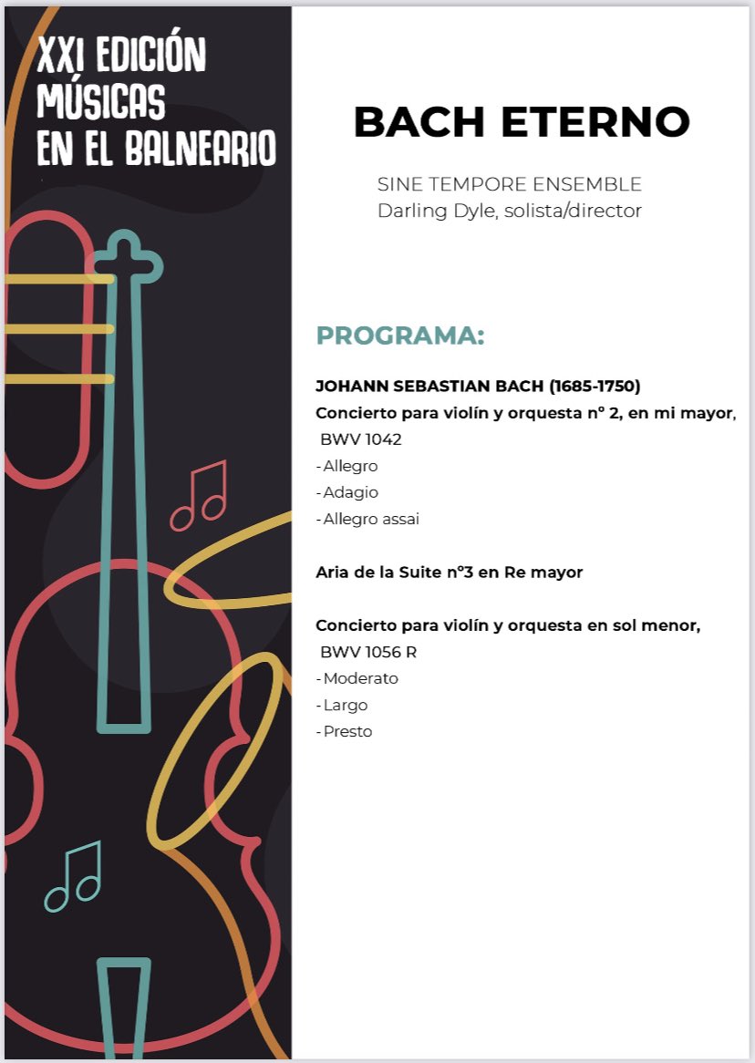 darlin_dyle's tweet photo. J. S. Bach, esta tarde a las 20:00h en el Salón de los Plenos del Ayuntamiento de Los Alcázares. Os esperamos. #sinetemporensemble https://t.co/4Ao2LYAZ6m