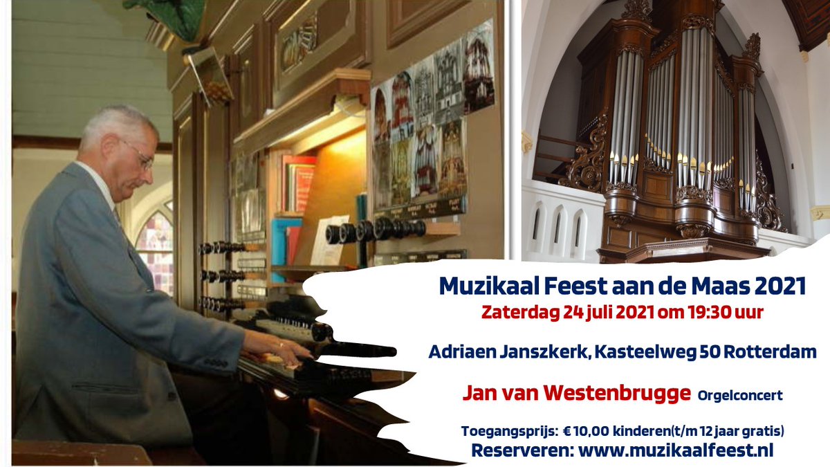 flyingeaglecon's tweet photo. Helaas heeft @Dirkopa
 voor a.s. zaterdag concert moeten annuleren. In zijn plaats hoopt nu organist Jan van Westenbrugge een #orgelconcert te geven voor publiek in de @sbajkerk
 Reserveren kan via:  https://t.co/wKAagGzdEN #orgel #organist #concert #Rotterdam https://t.co/qBZ3A7HcEy