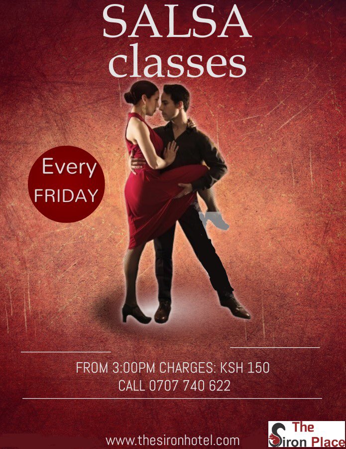 TheSironPlace's tweet photo. Introducing salsa 💃🏽 classes. Every Friday, from 3pm https://t.co/fVh5YfZUe0