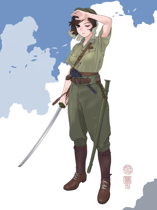 一戦一汗娘ちゃん、完成!
※本作は @upside_uuppip さんからの発注作品です。 