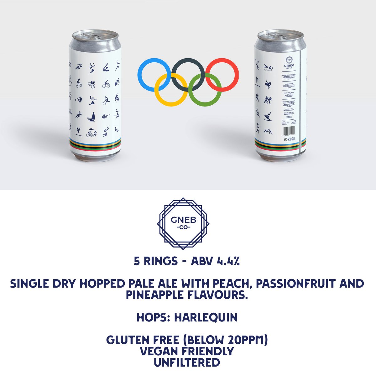 Now Available.... 5 Rings Pale ale. A Limited edition run of cans with only 60 cases available. gnebco.com/.../5-rings-pa…... Also available in cask and 5l mini-cask here👇👇 gnebco.com/.../5-rings-pa…... Trade enquiries call or email Ross: ross@gnebco.com 07510573965 (0191) 4474462