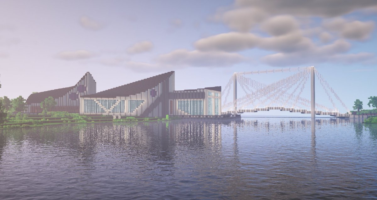 ReproMinecraft's tweet photo. Day 22 of my #SummerBuild challenge, where I'm posting a build for everyday of July

What about getting some culture? Thankfully there's now a theater, right at the river crossing!

Built on @BuildersRefuge 
#Minecraft #minecraft建築コミュ https://t.co/IYfbygxxFQ
