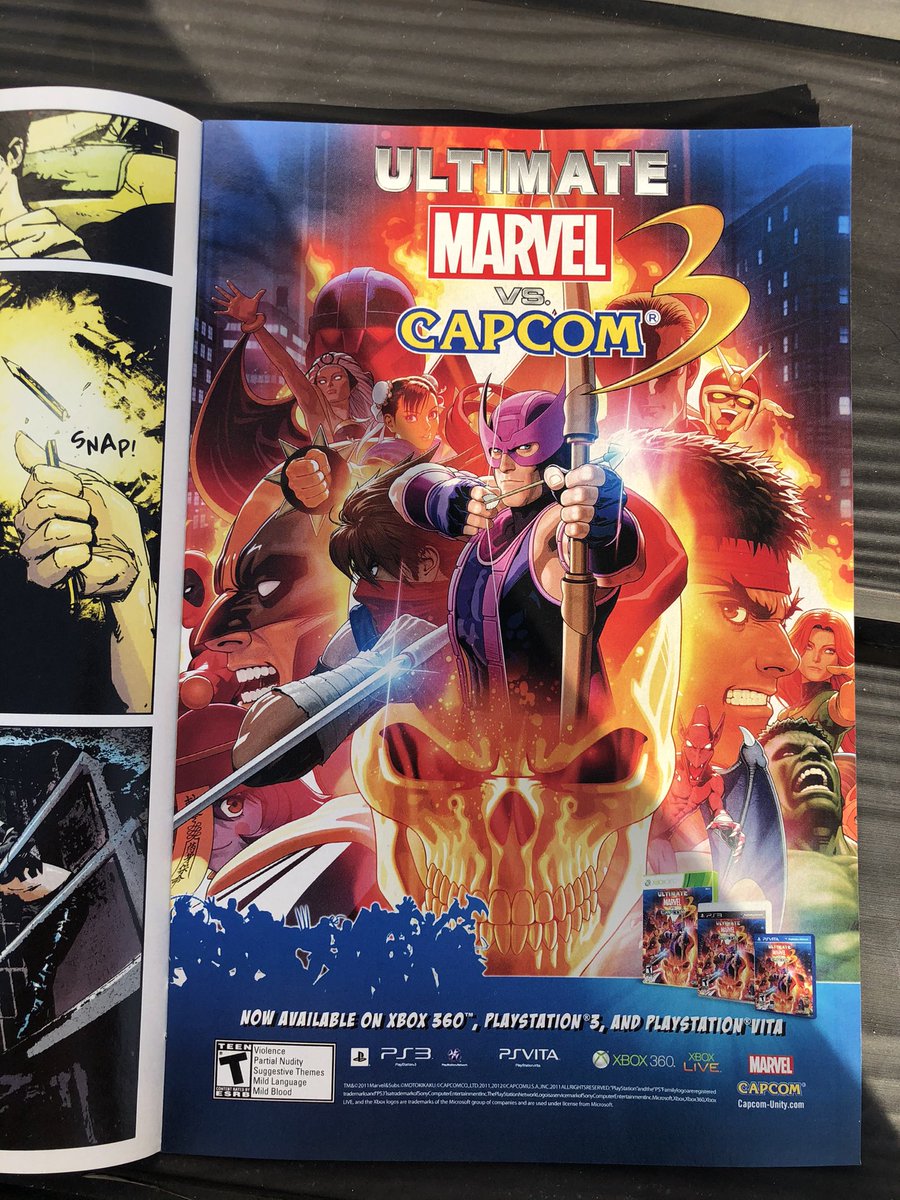 TheOuttaTimers's tweet photo. Comic book ads 2011 - I played X-Men vs Capcom in the 90’s but many of the later crossover games. This one worth playing?

#marvelvscapcom #capcom #marvel #videogames #retrogaming #ultimatemarvel https://t.co/EtHBo6U2jq
