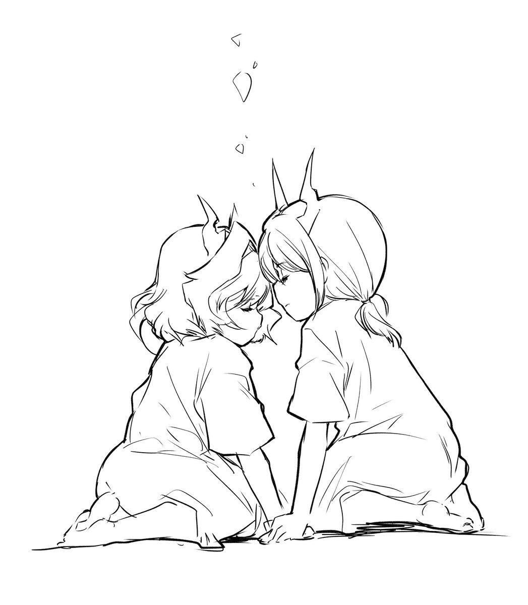 チェン(アークナイツ) 「タルチェン(幼)描いてた 」|鳥海かぴこ@神飢えコミカライズのイラスト