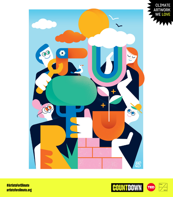 fine_acts's tweet photo. The change starts small, says Fonzy Nils (@FonzyNILS), an Italian illustrator and designer. If you’re like Fonzy – a visual artist who cares about our planet’s future, join #ArtistsForClimate, our open call, launched together with @TEDCountdown – for illustration and design. https://t.co/FV2I9bnkIn