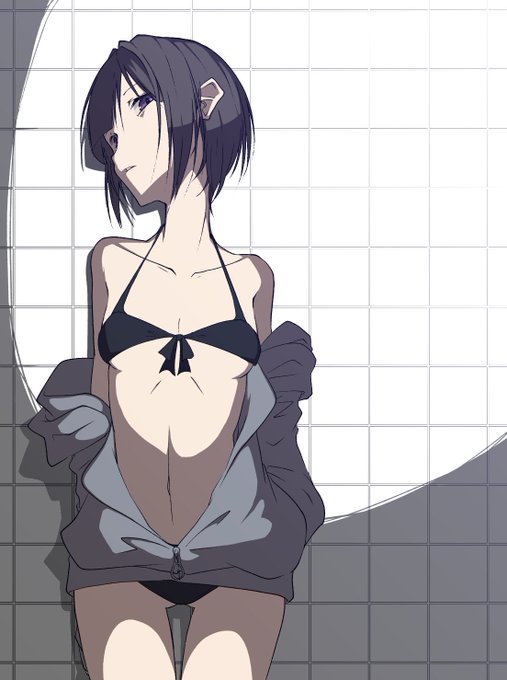 大体1年前に描いた千
夜ちゃんと比べたら結構色使い成長できたと思う。 