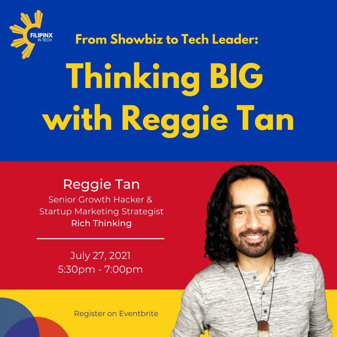 Reggie Tan | rxggie.eth (@rxggietan) on Twitter photo 🇵🇭 Hey #FilipinoTwitter, I'm hosting a presentation and Q&A with <a href="/filipinxintech/">Filipinx in Tech</a> about my journey in marketing + tech next Tues.
💼 Job opportunities in marketing, #fintech & #cryptocurrency
🧠 The entrepreneurial mindset
💭 Thinking BIG
RSVP for free: bit.ly/2UtUagF 🇵🇭 Hey #FilipinoTwitter, I'm hosting a presentation and Q&A with <a href="/filipinxintech/">Filipinx in Tech</a> about my journey in marketing + tech next Tues.
💼 Job opportunities in marketing, #fintech & #cryptocurrency
🧠 The entrepreneurial mindset
💭 Thinking BIG
RSVP for free: bit.ly/2UtUagF