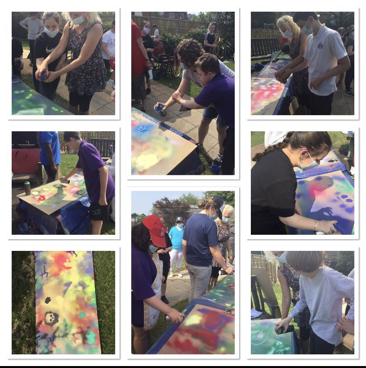 ashleaschool's tweet photo. It’s been all #fatcaps #wildstyle and #throwups this morning as #teamblackthorn #teamwillow and #teamhawthorn are joined by @graffitistars for a lesson in the way of the spray can! @Artsmarkaward @MightyCreatives https://t.co/dJlPWsP228