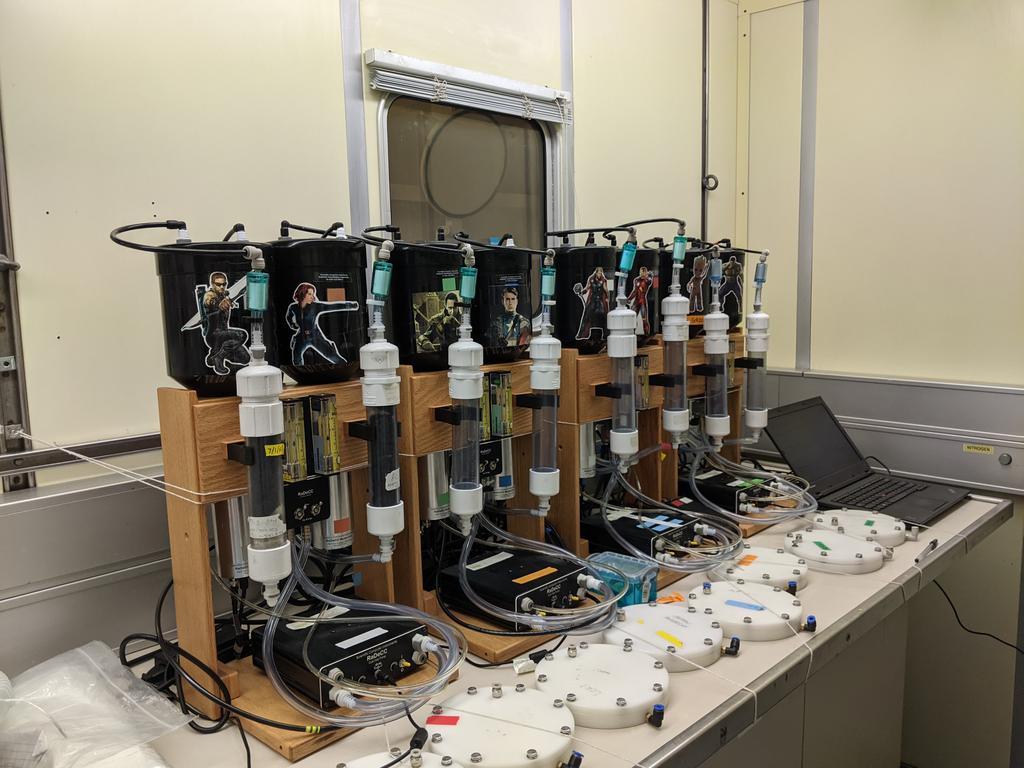 amberadium's tweet photo. The (Ra)vengers are back in action! First #radium samples from the Irminger Sea are now being analysed. Yes, I named my detectors after superheroes. #NIOZMetalGate21 #fieldwork #oceanography #RaDeCC https://t.co/jDLPhwZtJn