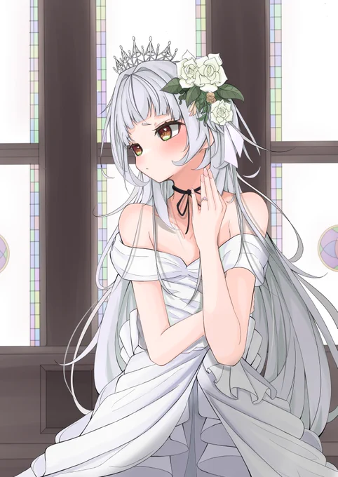 ウェディングドレスなシオンちゃん!
#シオンの書物 