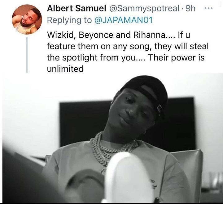 Rez75438888's tweet photo. This guy is just so awesome 🦅@wizkidayo https://t.co/Y2EwImXBMU