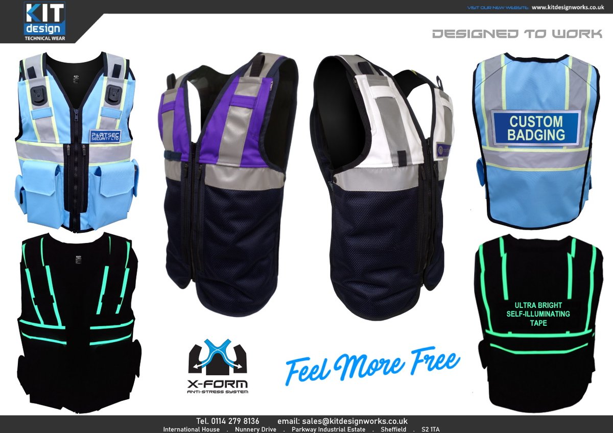 KITDesign's tweet photo. Equipment vests that make working life better. It's what we do. https://t.co/70VWcO6Gzh

#equipmentvest #workwear #uniform #utility #vest #rail #transport #airport #aviation #ppe #security #police #medic https://t.co/O7dyFSXZGY