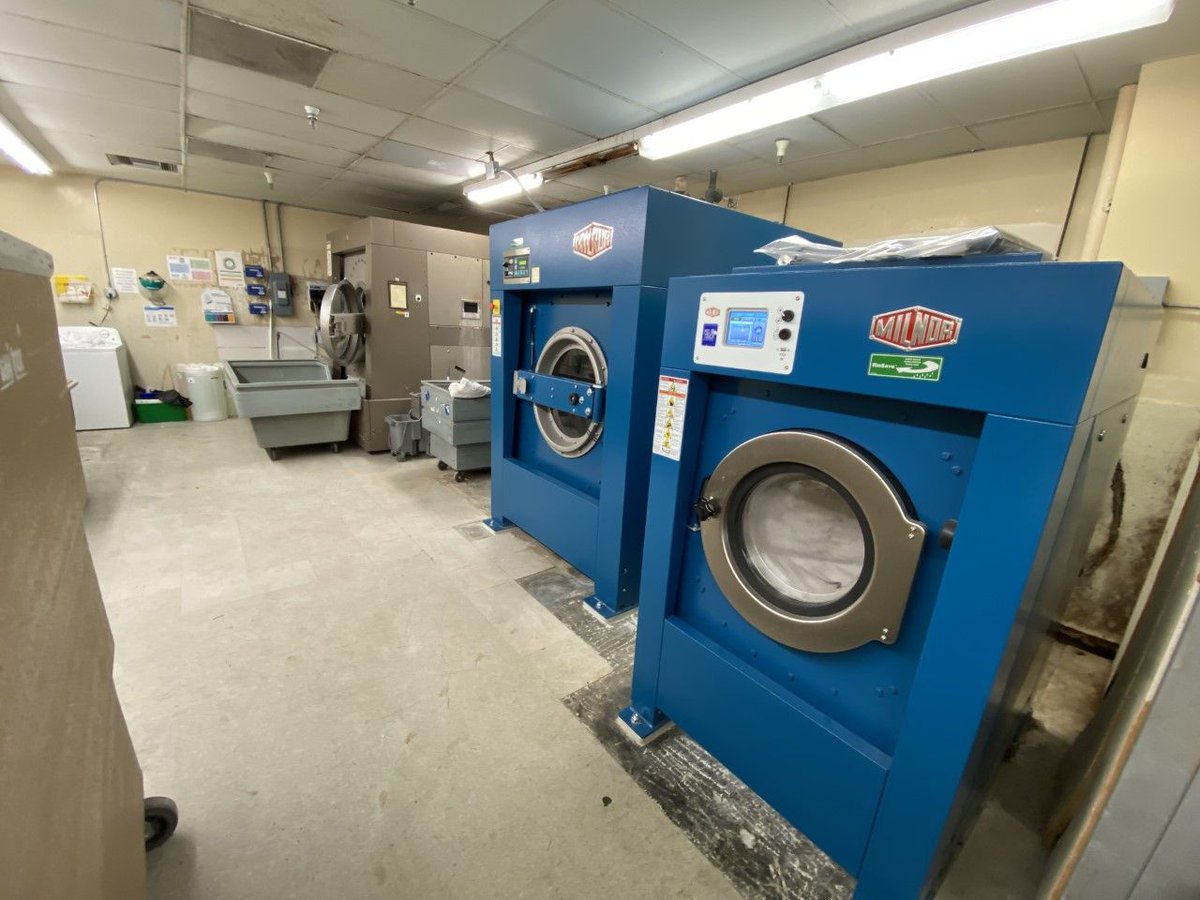 wsdlaundry's tweet photo. As part of an effort to improve productivity and reduce overall dry time, we supplied two new Milnor OPL washers to this hotel client.

Contact us for insights into how to increase the efficiency of your OPL Laundry. https://t.co/HPg4pE5FpM