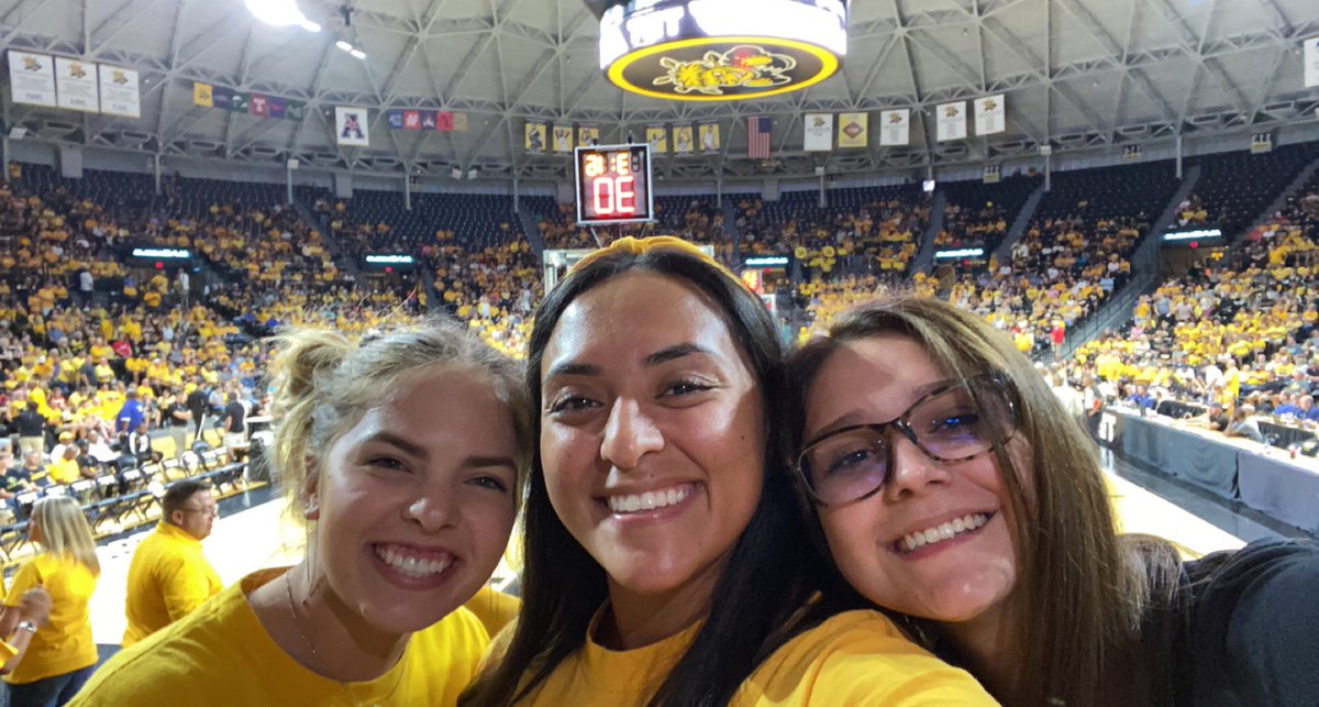 One of the many great things about being a shocker is SHOCKER BASKETBALL. All students get free tickets with their WSU ID. See y’all in Charles Koch Arena this year💛🖤 #goshox