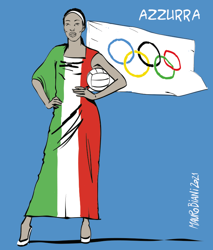 maurobiani's tweet photo. #Tokio2020 #TokyoOlympics #Tokyo2020 #Egonu 
 #ItaliaTeam @ItaliaTeam_it @Federvolley
La Bellezza.
Oggi su @repubblica https://t.co/M00RWF6LKB