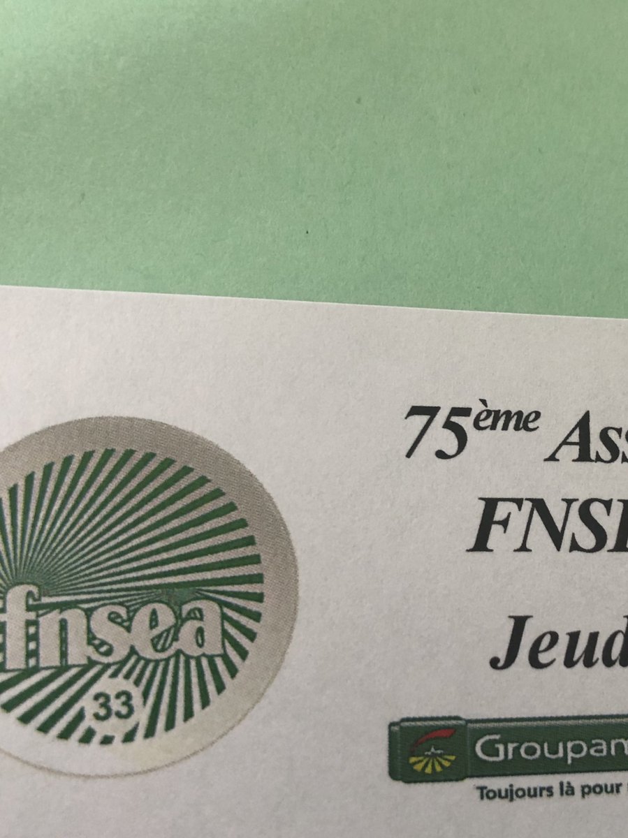 Merci à <a href="/FNSEA33/">FNSEA de la Gironde</a> de l invitation à intervenir à l #AG pour échanger sur #PAC #egalim #risques #souverainetealimentaire  en présence de <a href="/smessaertluc/">Smessaert Luc</a> <a href="/PrefAquitaine33/">Préfet Nouvelle-Aquitaine et Gironde</a>