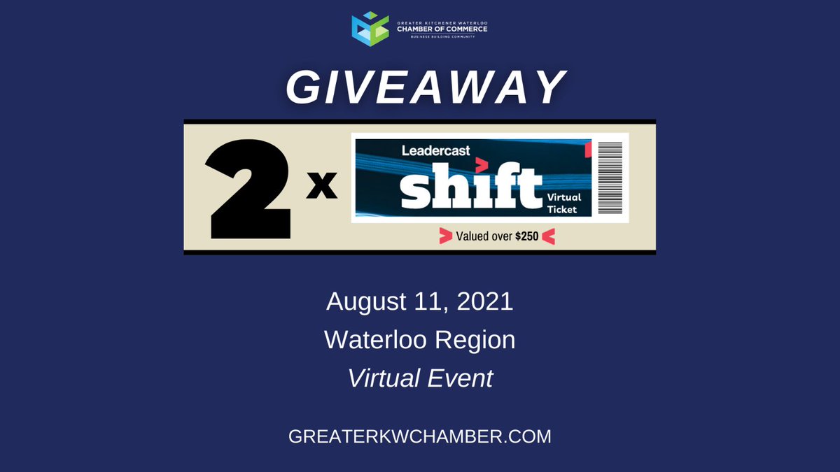 🚨 Giveaway! 
 
We are giving away 2 (virtual) tickets to <a href="/Leadercast/">Leadercast</a> on August 11 (valued at $250+)

To Enter: 
✔️Follow Us
✔️Reply to this tweet &amp; tag a friend/co-worker
✔️Multiple Tags = Multiple Entries

*Winner will be selected on July 26! (Open to Ontario residents only)