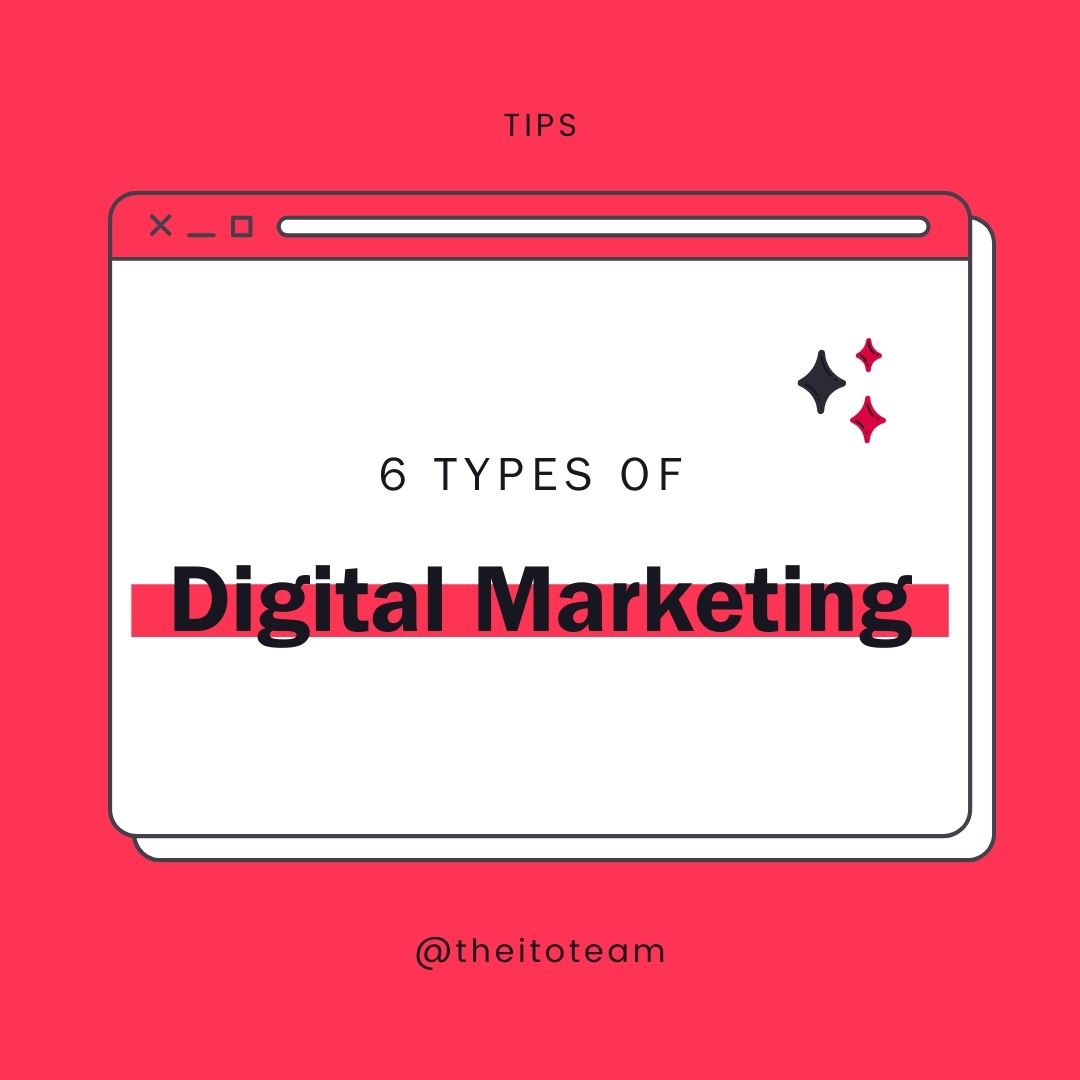 TheITOteam's tweet photo. 6 types of digital marketing!😃

#digitalmarketing #websitedesign #smallbusiness #tip #digitalmarketingagency #cumbria https://t.co/C48NuI3tdx