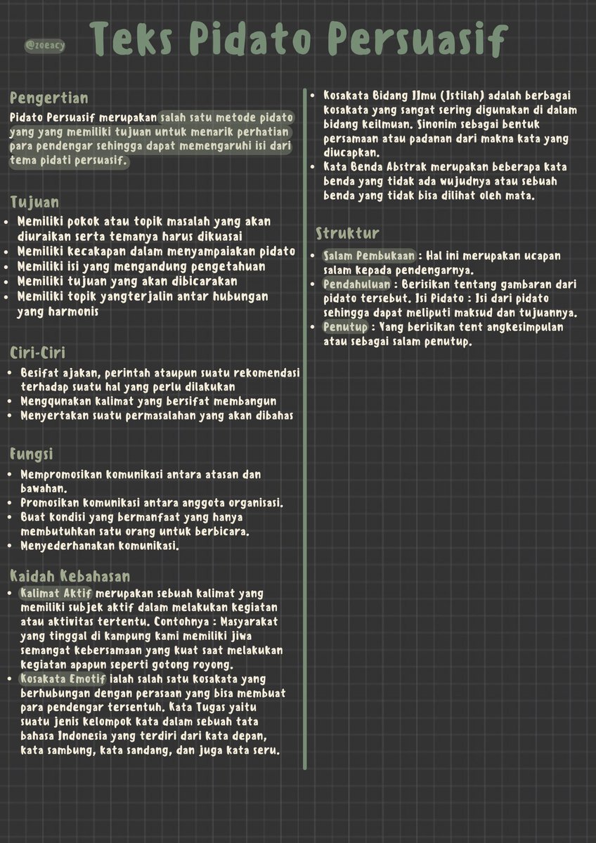 bia192O's tweet image. bahasa indonesia (9) ; teks pidato persuasif
