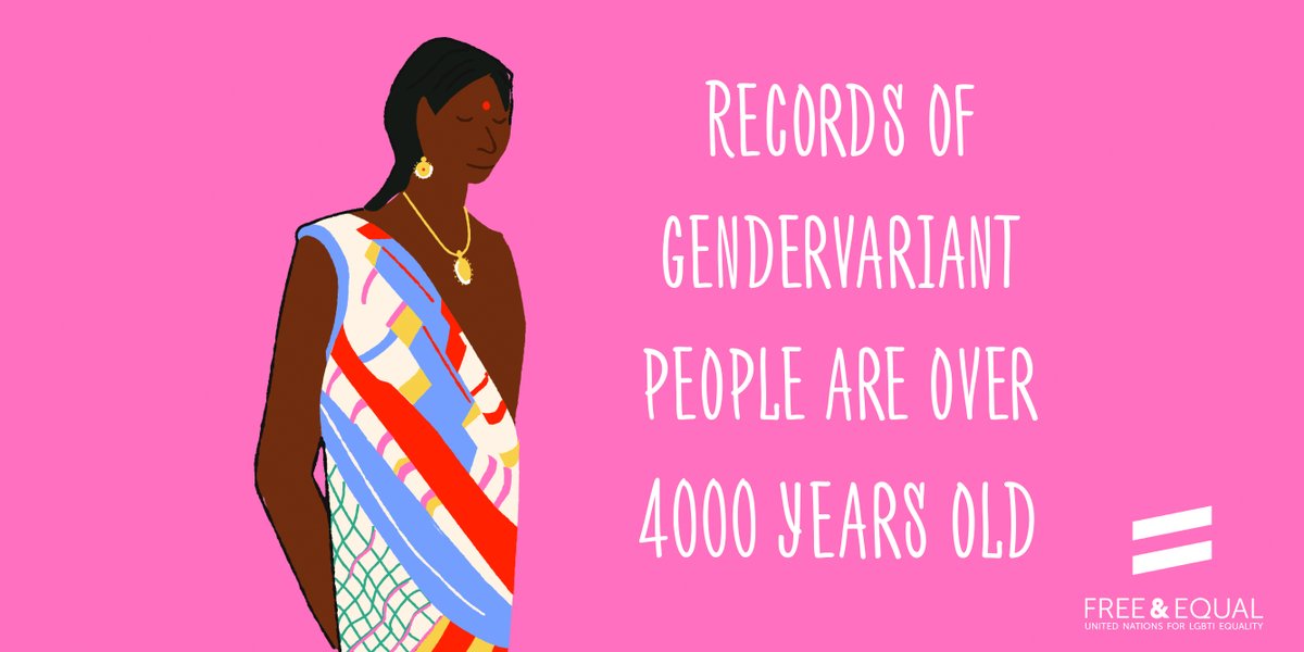 the tagline on the image reads "records of gendervariant people are over 4000 years old"